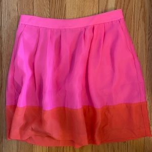 NWT bright pink/orange pleated J. Crew Factory skirt